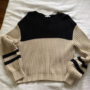 ZSupply Knit Sweater - Black and Tan